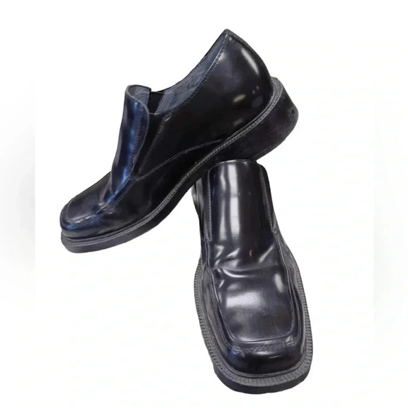 Aldo Black Leather Loafers - Picture 2 of 7